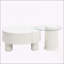 Ensemble de tables basses rondes gigognes avec tiroir de rangement, design pour le salon, peu encombrant et élégant-1272028968