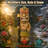 12.6" Solar Powered Tiki Figure with Lighted Torch Garden Statue