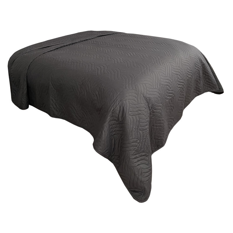Ermine quilted bedspread, 140 x 210 cm Bedspread, Anthracite