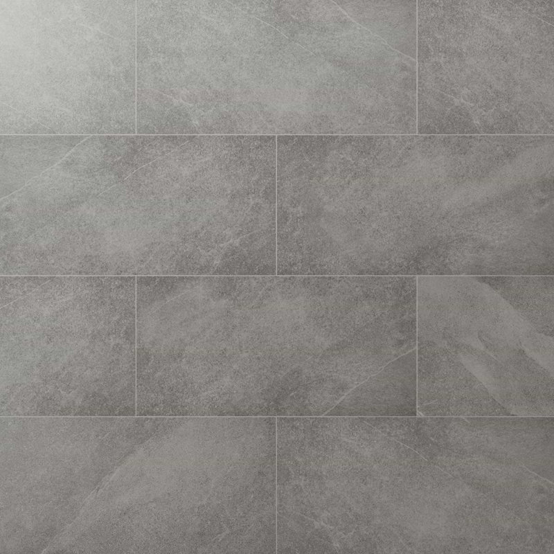 Fordham 12x12 Matte Porcelain Stone Look Floor and Wall Tile, Gray