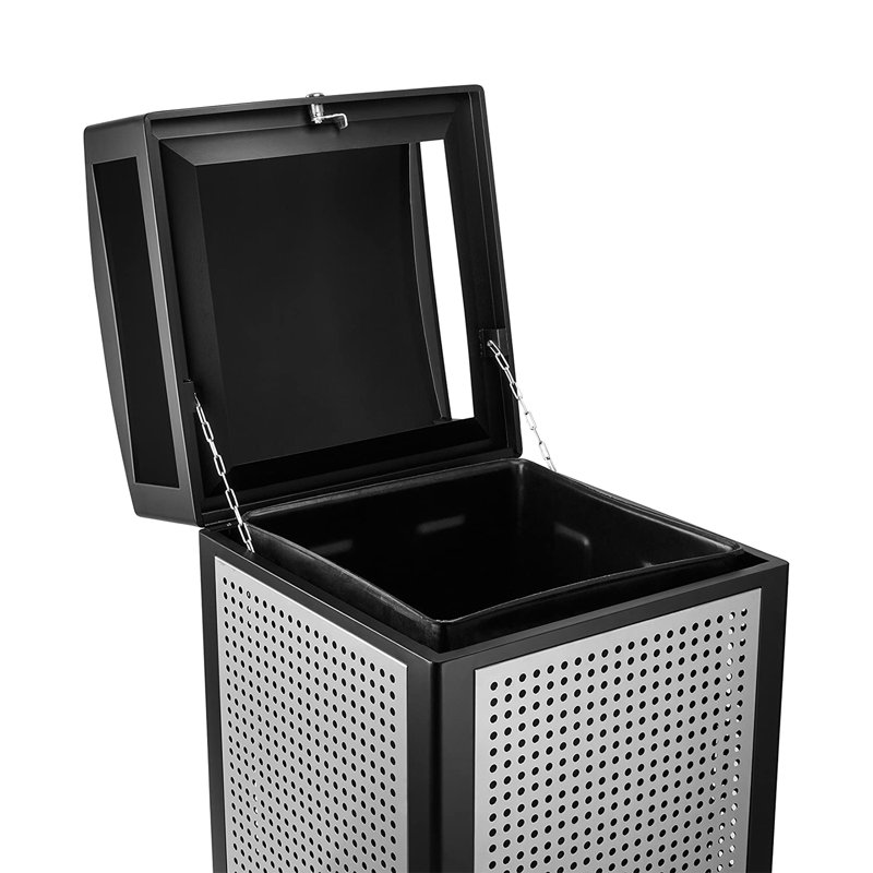 Steel Swing Top Trash Can - 70 Gallons