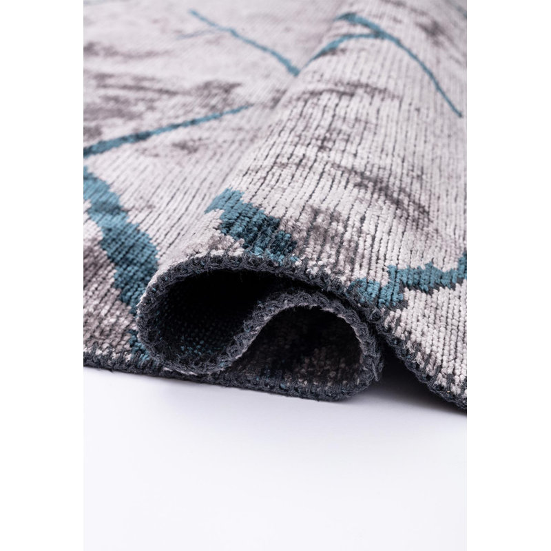Ranoda Abstract Hand Loom Indoor / Outdoor Area Rug, Rectangle 6'6" x 9'10"