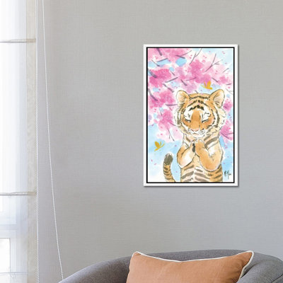 Cherry Blossom Tiger by Martin Hsu - Painting on Canvas