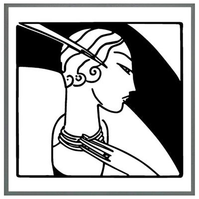 Mercerville Art Deco Woman 1 Piece Single Picture Frame Wall Art