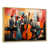 Toile avec cadre flottant or