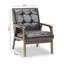 3-Piece Faux Leather Living Room Set, Brown Wood Finish, 30.59'' H X 63.62'' W X 26.94'' D-1416152901