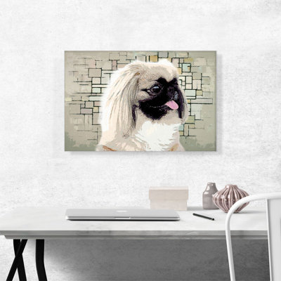 " Pekingese Dog Breed Modern " Painting Print