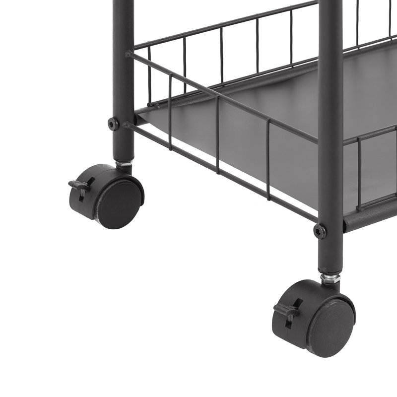 Étagère de rangement coulissante à 6 niveaux avec roulettes, 6 paniers, cuisine, salle de bain