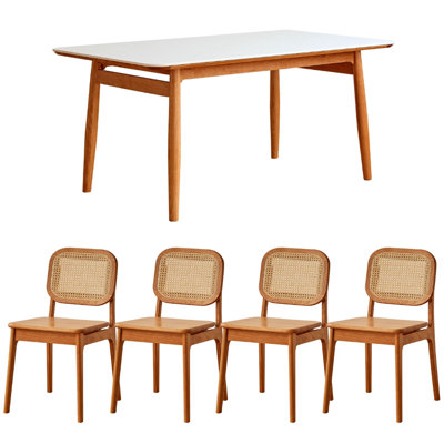 Ensemble de tables en bois de cerisier Simple