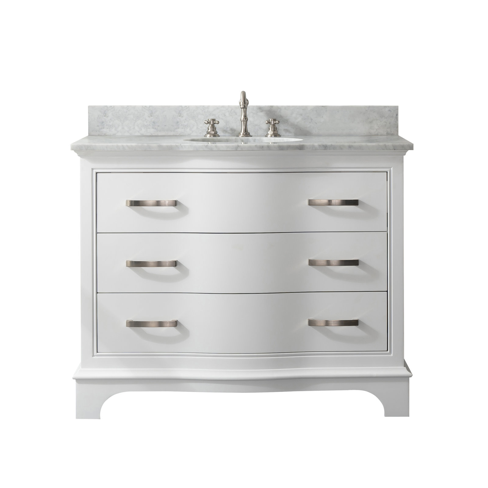 Goleta 42" Pine Single Bathroom Vanity, Taupe/Brushed Gold