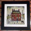 Lowry Style - Framed Print of New Home - 12" Square Black Ash Frame