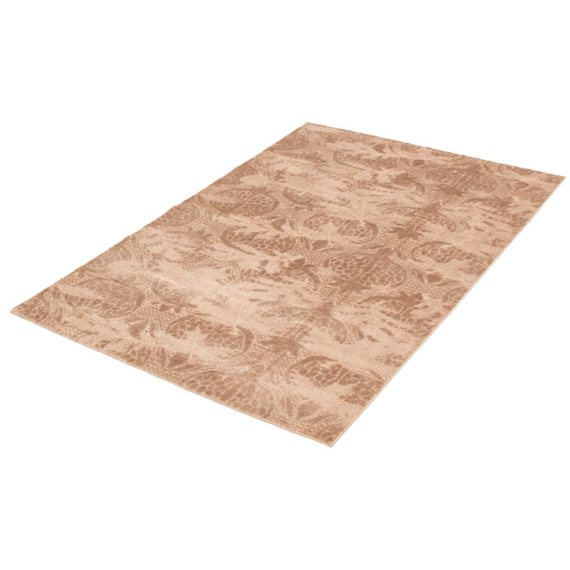 Tapis beige noué à la main Egmont
