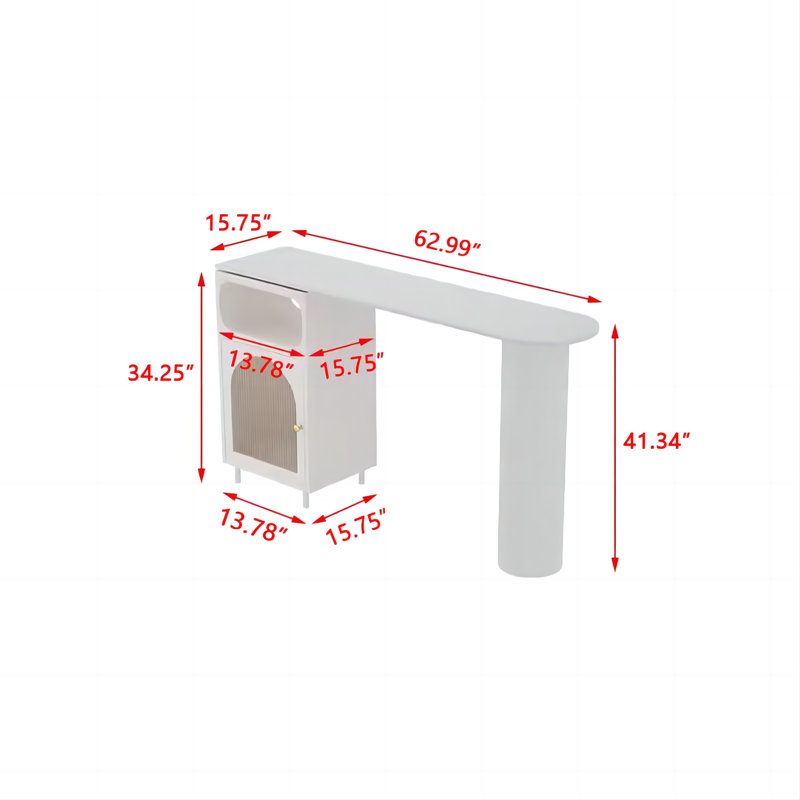Table de bar rectangulaire simple Simple