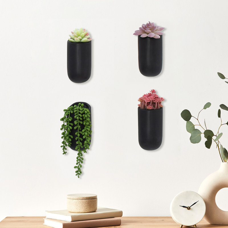 Ceramic Hanging Planter, Black