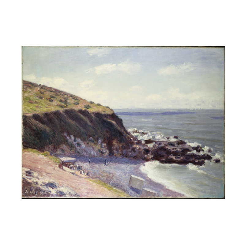 Art sur toile, Alfred Sisley Ladys Cove, Langland Bay, 1897, H 24 po x l 32 po