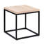 Table de bout carrée en bois et métal, chêne naturel, pour la chambre à coucher du salon, espace de rangement spacieux, table de chevet en chêne à assemblage simple, zones de couchage pour table d'appoint, look industriel, amplement de tablettes