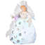 Décoration pour sommet de sapin de Noël en forme de fibre d'ange avec colombe - 12 po - blanc