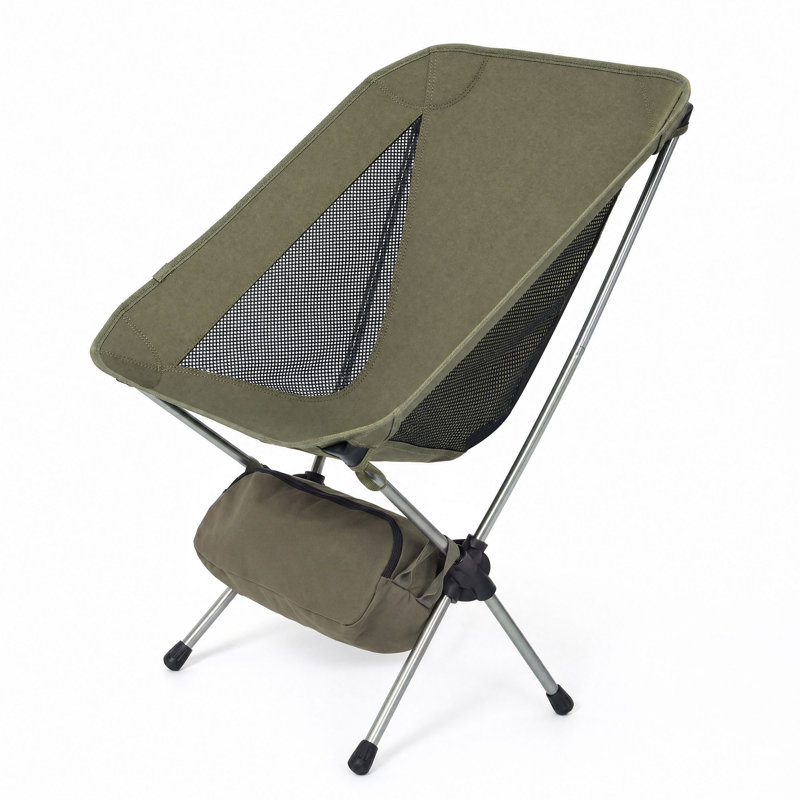Chaise de camping pliante ultralégère, Vert olive