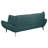 Logan Teal Blue Flared Arm Sofa