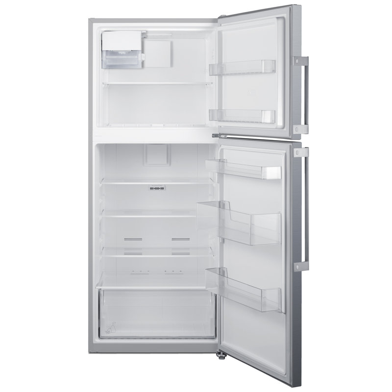Summit Appliance 28" Wide Top Mount Refrigerator-Freezer With Icemaker, Right Handed