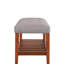 Banc en tissu gris clair Charla-1476813049
