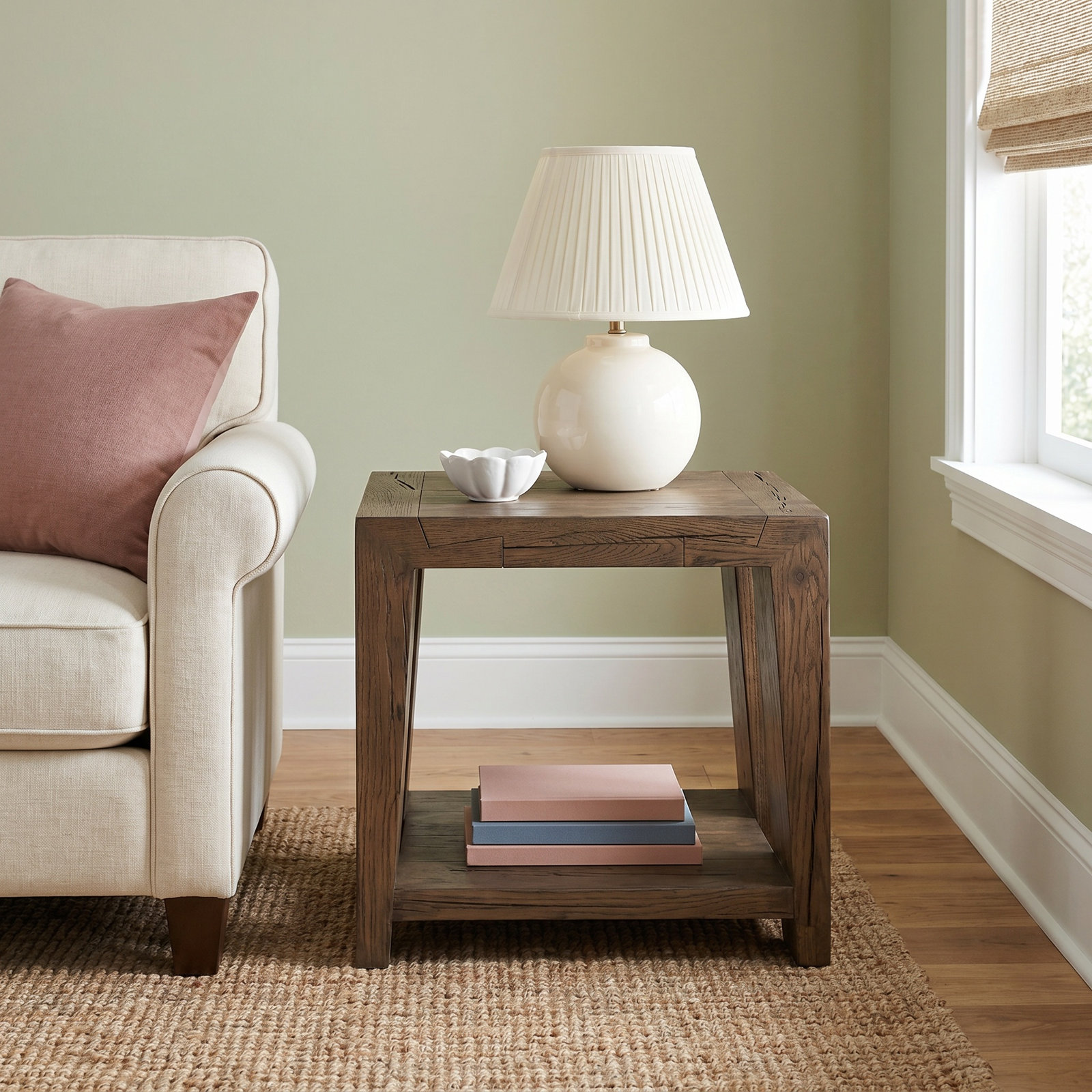 Alena 24" Oak End Table, Brown