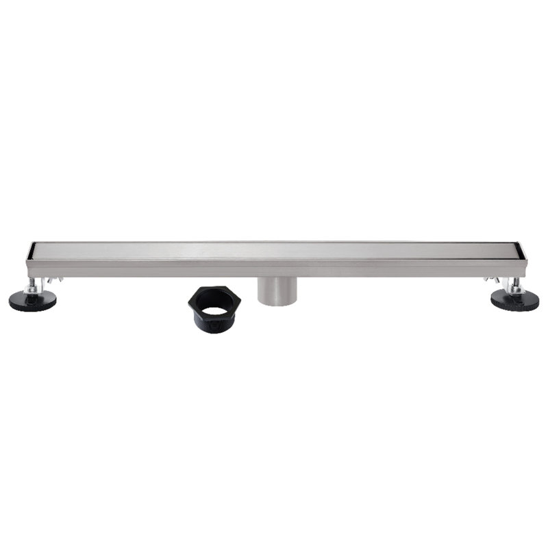 Drain de douche linéaire Kingston 32 po, Nickel brossé