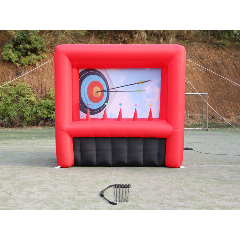 Kids N Adults Interactive Inflatable Archery Target Game, An Inflatable Shooting Range Set with Bow N Arrow for Outdoor Sports Carnival Game Parties N Events, Light Material, Easy Set Up