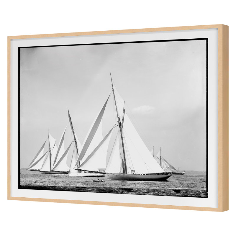 Open Seas 10 - reproduction de cadre photo simple, H 36 po x l 44 po, Cadre érable