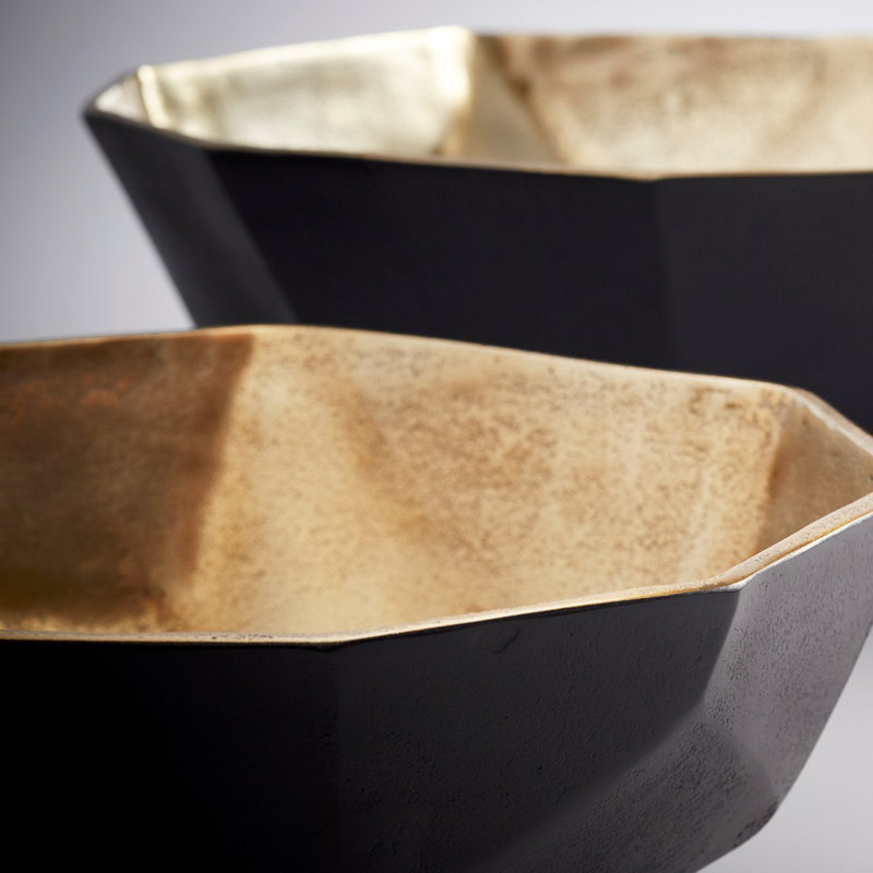 Radia Aluminum Decorative Bowl, 5.5" H x 15.5" W x 15.5" D