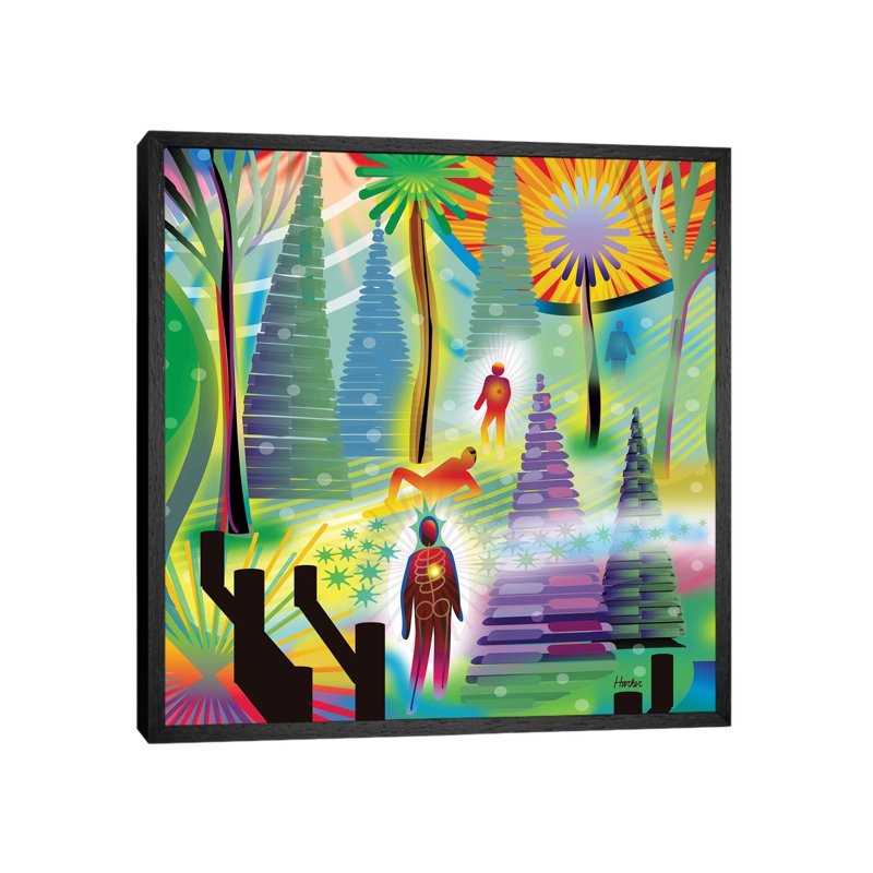 What Am I? by Charles Harker - Print on Canvas, Black Framed, 66.04cm H x 66.04cm W x 3.81cm D