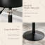 Tabouret de coiffeuse réglable, fauteuil de coiffeuse pivotant à 360 ° pour la salle de maquillage, tabouret noir pour la coiffeuse, petits tabourets de coiffeuse en similicuir pour la salle de bain, le salon