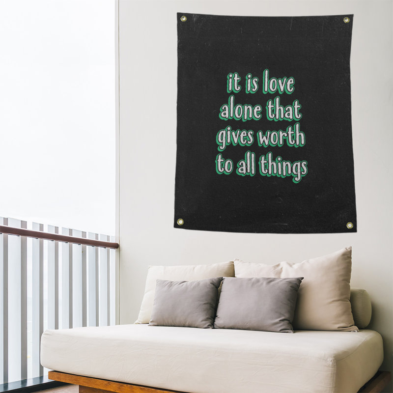 Polyester Tapestry, 80" H x 59" W, Green