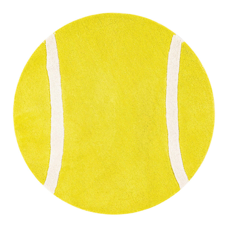 Tapis unique en laine pour enfants Playtime, Rond 3 pi 1 po