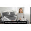 Ensemble de courtepointe 3 pièces à motif botanique gris anthracite et blanc, couvre-lit à rayures moderne avec 2 taies décoratives, couvre-lit léger réversible, microfibre facile d'entretien pour animaux de compagnie-131225605