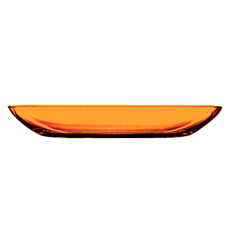 Uno Rectangular Tray - 6 Pieces, Amber