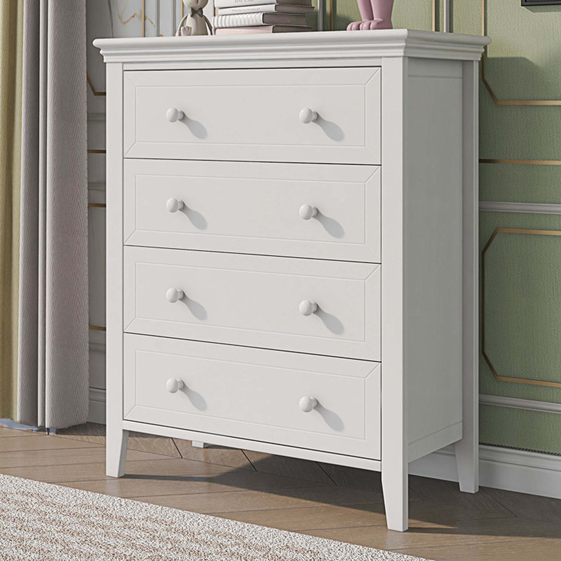 Solid Wood 35.8'' W 4 - Drawer Dresser