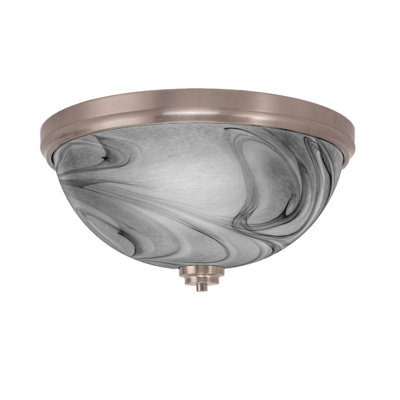 Flush Mount, Shown With Onyx Swirl Glass