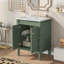 Meuble-lavabo 24 po avec lavabo supérieur, meuble de rangement moderne à 2 niveaux, meuble-lavabo simple, grandes tablettes de rangement-111831858-111831861