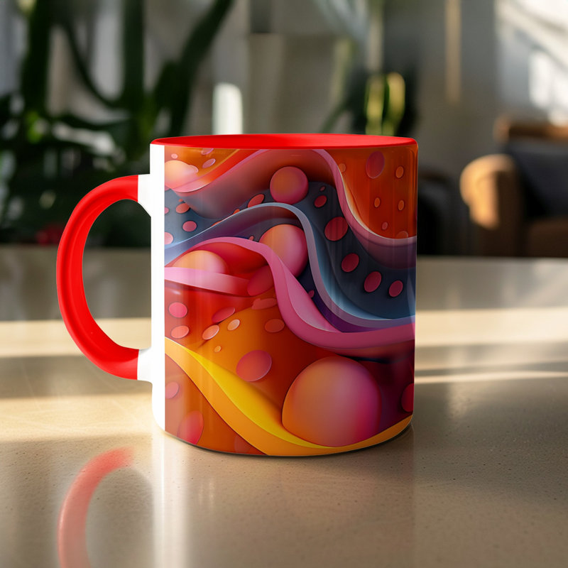 Ceramic Coffee Mug, Red