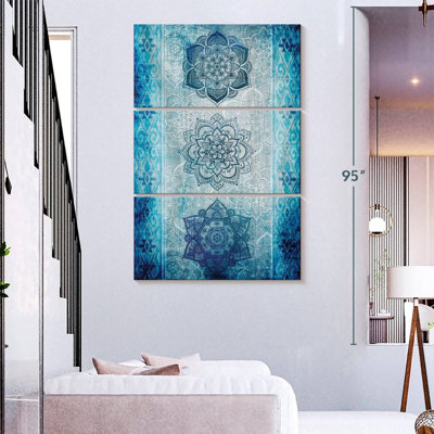 Kerner Blue Floral Mapuche Symbols