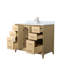 Meuble-lavabo simple autoportant de 42 po avec plateau en marbre Janna-108351629