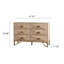 Commode 6 tiroirs 47,24 "en bois clair avec pieds en métal doré, console moderne pour salon / chambre à coucher