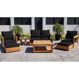 Chatsworth Outdoor 7 - Piece Teak Conversation Set