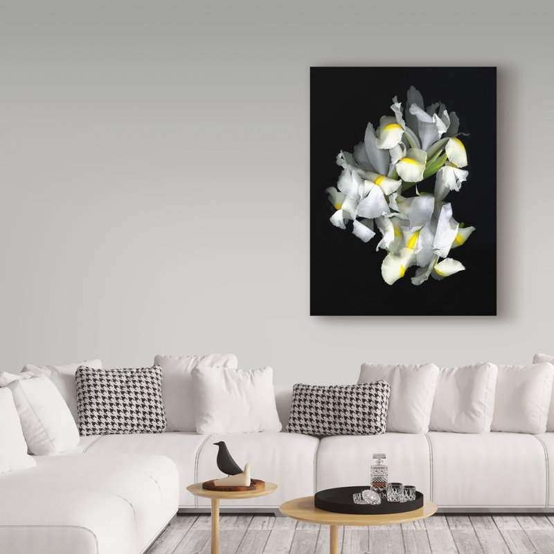 «White Iris» par Dosta, impression sur toile tendue, H 47 po x l 35 po x P 2 po