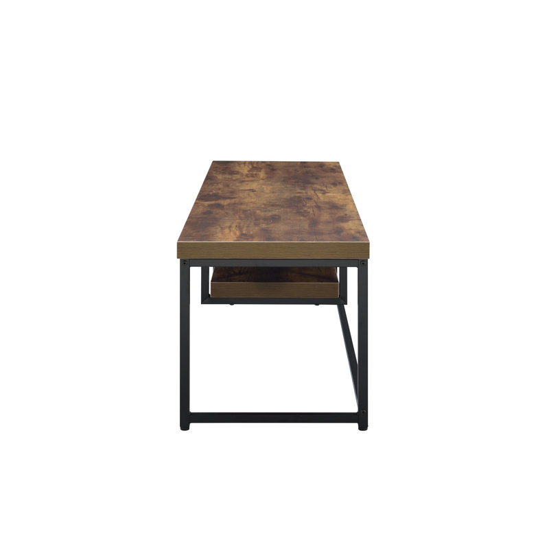Bob Weathered Oak Metal Finish TV Stand