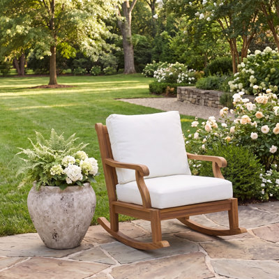 Outdoor Rocker Chair with Cushions