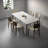 Rectangular Rock Slab Solid Wood Dining Table-1000790503