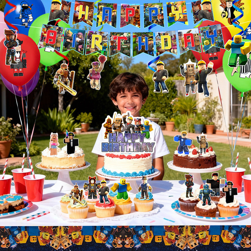 Décorations de fête Roblox, décorations d'anniversaire Roblox
