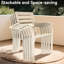 Ensemble de salle à manger d'extérieur 5 pièces pour le patio, 4 chaises empilables de couleur crème et une table ronde de 40,6 po avec trou pour parasol pour la pelouse, cadre, terrasse pour la sélection des pièces de sièges confortables, eau en métal-118930650